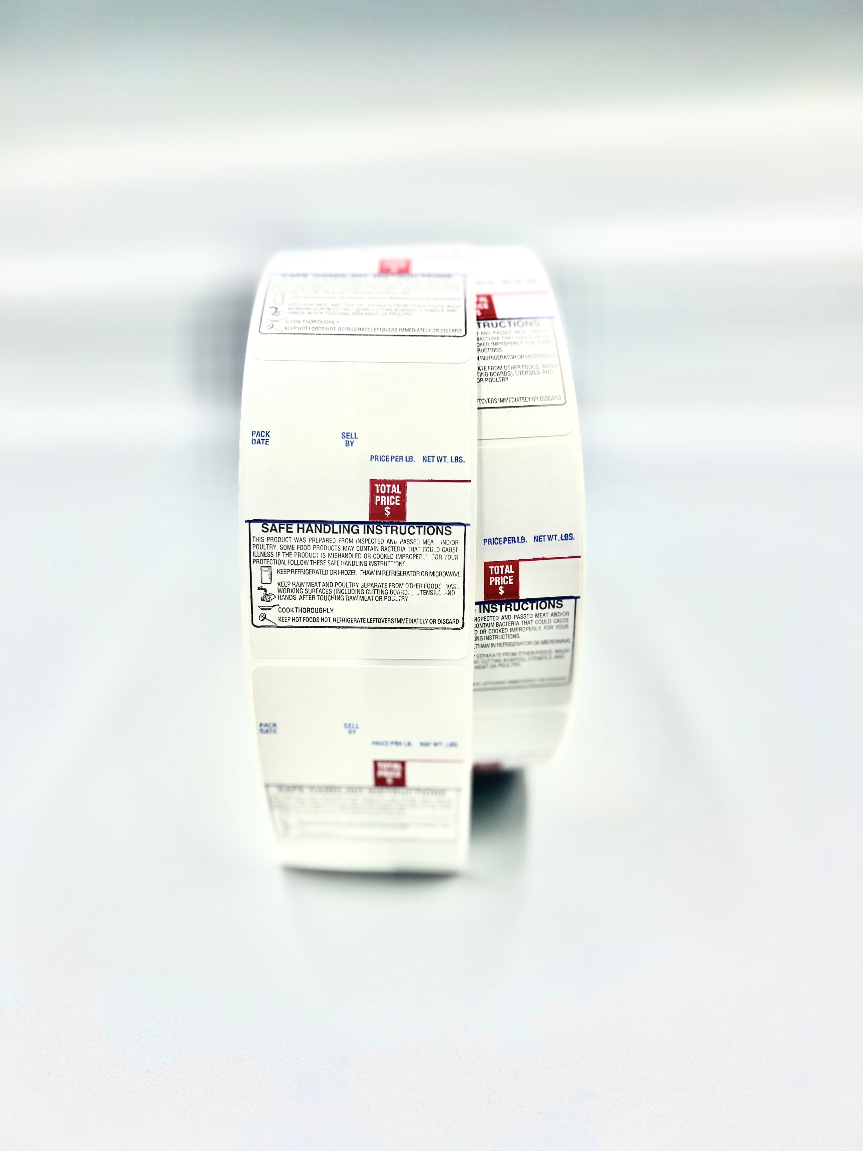 Digi 60mm x 95mm Safe Handling labels on roll