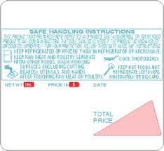 Ishida 73mm Red/Blue Safe Handling Labels
